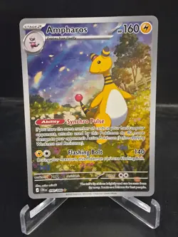 Ampharos 090/086 | Mega Evolution Chaos Rising | Illustration rare Pokemon Card - Image 1