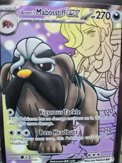 Arven's Mabosstiff ex Ultra Rare Full Art SV Destined Rivals 218/182 NM Pokemon - Image 1