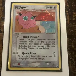 Pokemon TCG Jigglypuff Card 65/112 FireRed/LeafGreen Regular/Common LP - Image 1