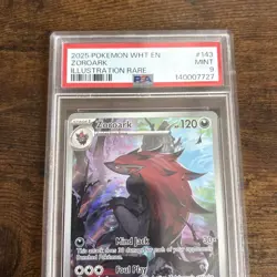 PSA 9 Zoroark 2025 White Flare Illustration Rare #143/086 - Image 2