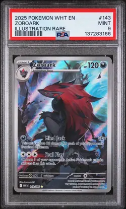 Zoroark - 143/086 Illustration Rare Pokemon White Flare PSA 9 - Image 1