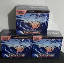 Pokemon TCG Chaos Rising Elite Trainer Box Sealed Lot of 3 - English ETB - Image 1