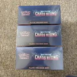 3 x Pokemon TCG: Mega Evolution Chaos Rising Elite Trainer Box ETB New & Sealed - Image 4
