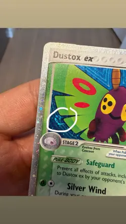 Pokemon TCG Dustox ex 86/92 Legend Maker Holo Silver Border Swirl - Image 2