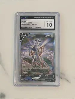 CGC 10 Arceus V Pokemon 2022 Brilliant Stars 166/172 Gem Mint Full Art - Image 1