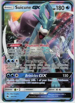 SUICUNE GX 60/214 HOLO GX RARE LOST THUNDER HOLO NM - Image 1