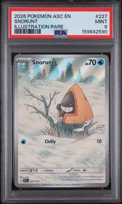 The Pokemon Company Snorunt 227/217 Ascended Heroes IR Holo PSA 9 EN (2026) - Image 1