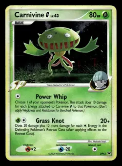 Carnivine DP42 Holo Rare Black Star Promo Pokemon Card - Image 1