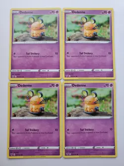 DEDENNE x4 Playset 077/185 Vivid Voltage Pokemon 2020 Non Holo - NMT Free S/H - Image 1