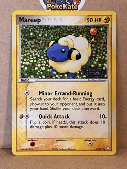 Pokemon TCG Mareep 67/109 Ex Team Rocket Returns Stamped Holo- English- Raw- LP - Image 1