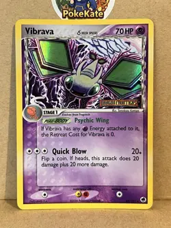 Pokemon TCG Vibrava Ex Dragon Frontiers Stamped Holo- English- Raw- Near Mint - Image 1