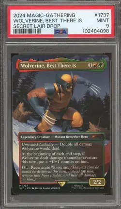 2024 MTG Secret Lair Marvel Wolverine, Best There is Non Foil PSA 9 - Image 1