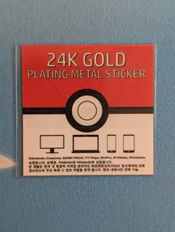 Pokemon Striking Popping Candy 24k Gold Flareon Sticker - Image 2