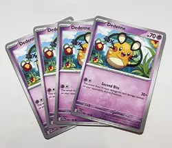Dedenne 095/198 x4 4x Pokemon Card 2023 Scarlet & Violet Base Set Playset - Image 1