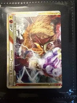 Nintendo Pokemon TCG Entei & Raikou LEGEND (Top) 90/95 Unleashed Holo ENG - Image 1