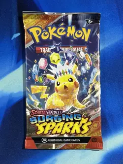 Pokemon Scarlet & Violet Surging Sparks Booster Pack Lot X10 Artset SV 08 - Image 2