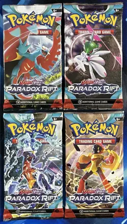 Pokemon Scarlet & Violet Paradox Rift Booster Pack Lot X4 Artset SV 04 - Image 1