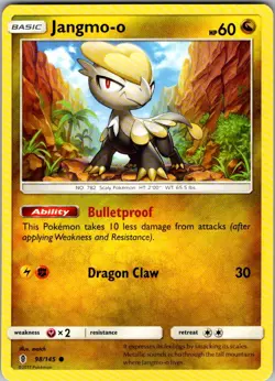 Jangmo-o Guardians Rising 98/145 Common Pokemon Near Mint - Image 1