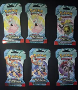 Pokemon Journey Together Lot Of ×6 Sleeved Boosters Factory Sealed - Image 1