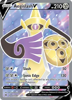 Aegislash V 177/185 Vivid Voltage Ultra Rare Pokemon Card NM - Image 1