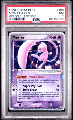 2006 Pokemon EX Holon Phantoms 100 Mew ex Holo PSA 7 107156859 - Image 1