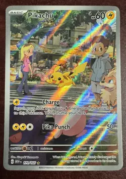 Pikachu 173/165 Illustration Rare 151 Pokemon Holo Near Mint - Image 1