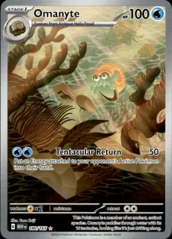 Omanyte 180/165 Illustration Rare 151 Pokemon Holo Near Mint - Image 1