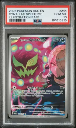 Pokemon Ascended Heroes Cynthias Spiritomb 244 Illustration Rare PSA 10 - Image 1