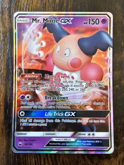 Mr. Mime GX 56/168 Holo GX Rare Celestial Storm Pokemon Near Mint - Image 1
