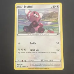 Stufful 149/192 Regular SWSH: Rebel Clash Common Pokemon TCG NM 2020 - Image 1