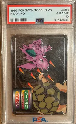 1998 Pokemon Topsun vs Nidorino PSA 10 - Image 1