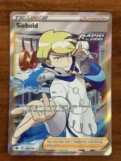 Siebold (Full Art) SWSH06: Chilling Reign - Pokemon NM 198/198 Holo - Image 1
