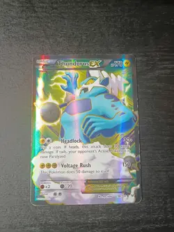 Thundurus EX 98/108 Ultra Rare Roaring Skies Pokemon Card - Image 1