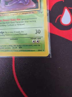 Pokemon Fossil 1st Edition Muk Non-Holo #28/62 NM - Image 5