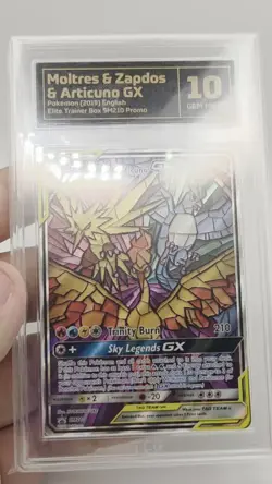 Moltres Zapdos Articuno GX SM210 TCG 10 Hidden Fates ETB Promo Card Pokemon TCG - Image 2
