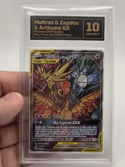 Moltres Zapdos Articuno GX SM210 TCG 10 Hidden Fates ETB Promo Card Pokemon TCG - Image 4