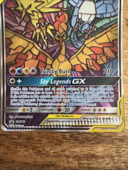 Pokemon TCG Moltres/Zapdos/Articuno GX SM210 Hidden Fates Promo (CRIMP ERROR) - Image 2