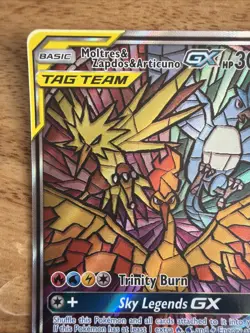 Pokemon TCG Moltres/Zapdos/Articuno GX SM210 Hidden Fates Promo (CRIMP ERROR) - Image 5