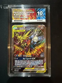 Pokemon TCG Moltres & Zapdos & Articuno GX SM210 Promo Hidden Fates Ace 10 - Image 1