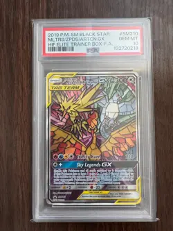 Moltres, Zapdos & Articuno GX SM210 PSA 10 - Hidden Fates Promo - Pokemon TCG - Image 1