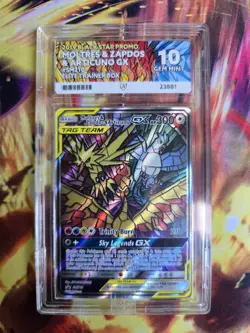 Pokemon TCG Moltres & Zapdos & Articuno GX SM210 Hidden Fates Promo Card ACE10 - Image 1