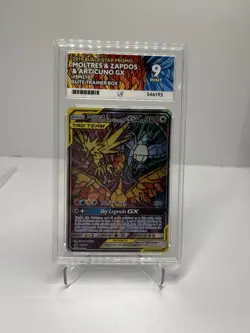 Pokemon TCG Moltres Zapdos Articuno GX SM210 Hidden Fates Promo Ace 9 - Image 1