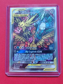 Pokemon TCG Hidden Fates Promo Card Moltres, Zapdos, Articuno GX Sm210 Sealed - Image 1