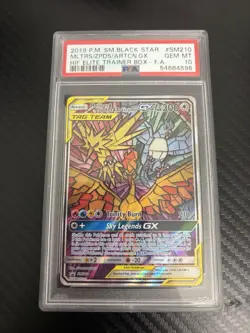 Pokemon TCG Moltres & Zapdos & Articuno GX SM210 PSA 10 Hidden Fates ETB Promo - Image 2