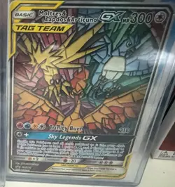 Pokemon TCG Hidden Fates Promo Card Moltres, Zapdos, Articuno GX SM210 - Image 1
