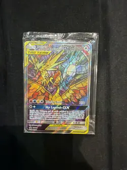 Pokemon TCG Hidden Fates Promo Card Moltres, Zapdos, Articuno GX SM210 SEALED - Image 2