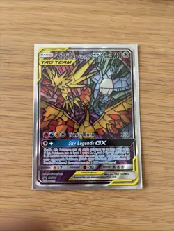 MINT CONDITION-Pokemon TCG Hidden Fates Moltres, Zapdos, Articuno GX SM210 Promo - Image 1