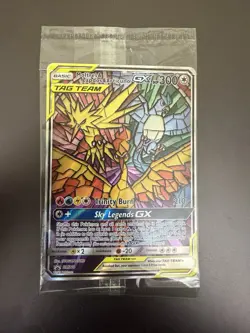 Pokemon TCG Hidden Fates Moltres Zapdos & Articuno GX SM210 Sealed Promo - Image 1