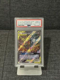 Pokemon TCG Hidden Fates Moltres, Zapdos, Articuno GX SM210 Promo Card PSA 10 - Image 1