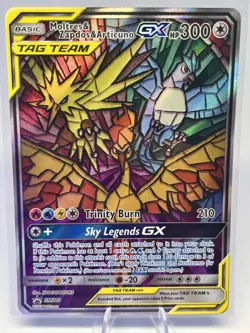 Pokemon TCG Moltres Zapdos & Articuno GX SM210 Hidden Fates Promo Nm - Image 1